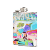 Abstracte wolken heupfles (Links)