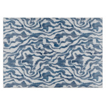 Abstracte wolken in blauw en wit