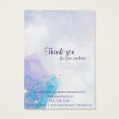 Abstracte wolken oorbel sieraden display kaart (Achterkant)