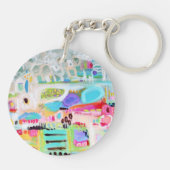 Abstracte wolken sleutelhanger (Achterkant)