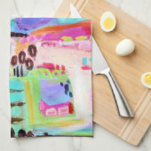 Abstracte wolken theedoek (Quarter Fold)