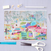 Abstracte wolken tissuepapier (Craft)