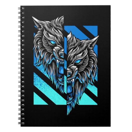 Abstracte wolven notitieboek (Voorkant)