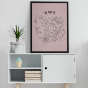 Abstracte Woman Line Art, Poster van de Gelijke To