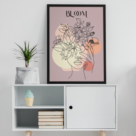 Abstracte Woman Line Art, Poster van de Gelijke To