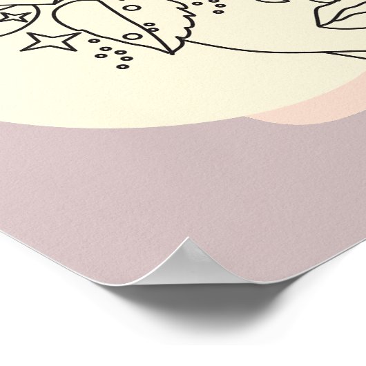 Abstracte Woman Line Art, Poster van de Gelijke To (Hoek)