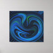 Abstracte Womb van blauw omhuld canvas afdrukken (Voorkant)
