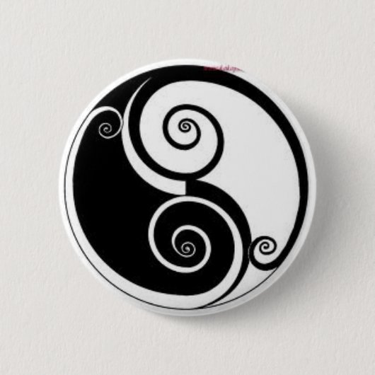 Abstracte Yen Yang Backpack Button (Voorkant)