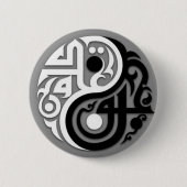 Abstracte Yen Yang Backpack Button (Voorkant)