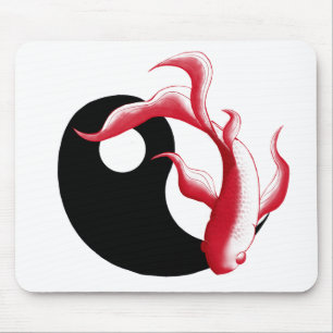 Abstracte YinYang Martial Flow Martial Arts Sticke Muismat
