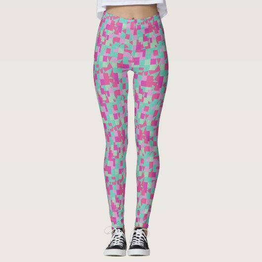 Abstracte Yoga Fitness Leggings (Voorkant)