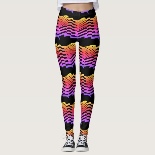 Abstracte Yoga Lady Leggings (Voorkant)