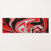 Abstracte Yoga Mat (rood en zwart) (Achterkant (horizontaal))