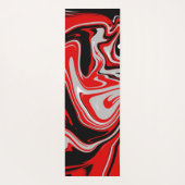 Abstracte Yoga Mat (rood en zwart) (Achterkant)