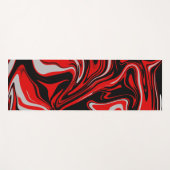 Abstracte Yoga Mat (rood en zwart) (Voorkant (horizontaal))