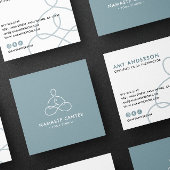 Abstracte yoga/wellness/meditatie vierkante visitekaartje