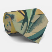 Abstracte zachte lijnen stropdas (Opgerold)