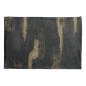 Abstracte zachte steenkool en gouden houtskool kussensloop (Achterkant)
