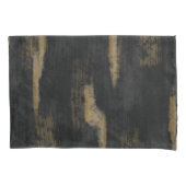 Abstracte zachte steenkool en gouden houtskool kussensloop (Voorkant)