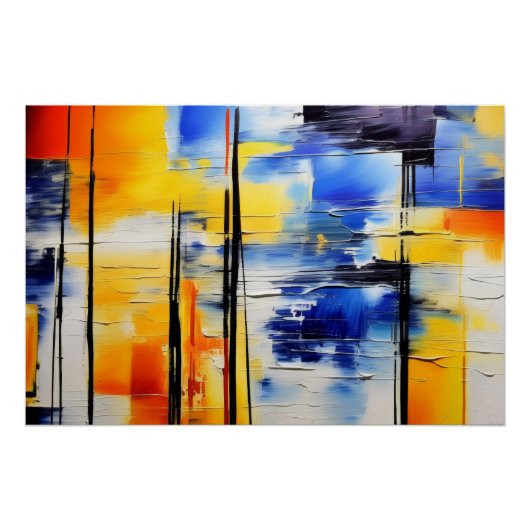 Abstracte zachtheid perfect poster (Voorkant)