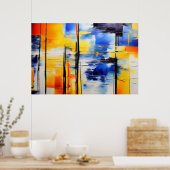 Abstracte Zachtheid Poster (Keuken)