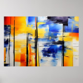 Abstracte Zachtheid Poster (Voorkant)