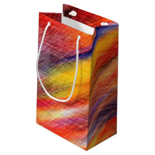Abstracte Zak met Zonsondergang Kleuren Klein Cadeauzakje