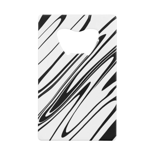 Abstracte Zebra afdrukken Kredietkaart Flessenopener (Voorkant)