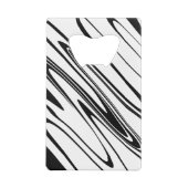 Abstracte Zebra afdrukken Kredietkaart Flessenopener (Achterkant)