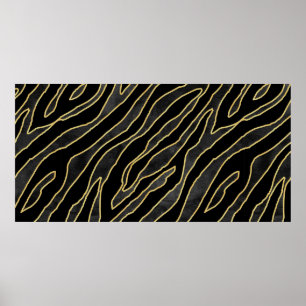 Abstracte zebra gestreept. Afdrukafbeelding van di Poster