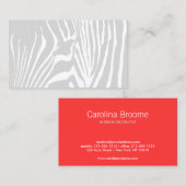 Abstracte Zebra Pattern Designer Visitekaartje (Voorkant / Achterkant)