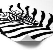 Abstracte Zebra Poster (Hoek)