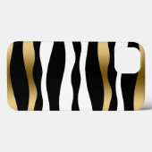 Abstracte Zebra Stripes Black White en Gold Case-Mate iPhone Case (Achterkant (horizontaal))