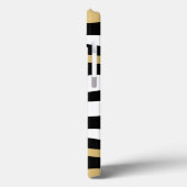Abstracte Zebra Stripes Black White en Gold Case-Mate iPhone Case (Achterkant / Links)