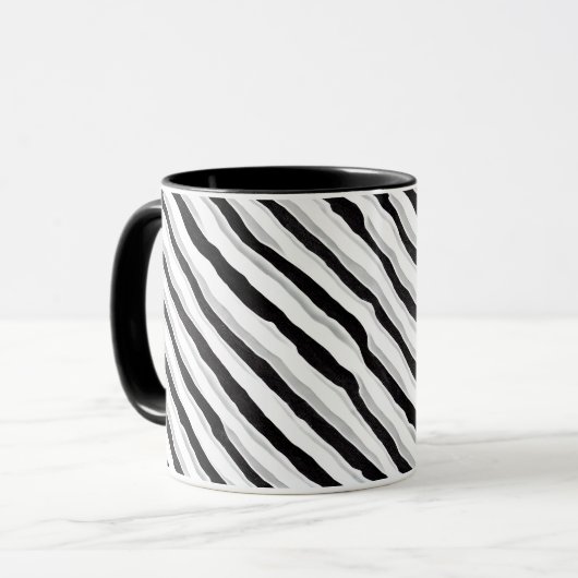Abstracte Zebra Swirl Mok (Voorkant links)