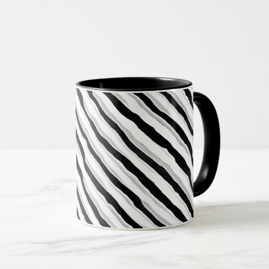 Abstracte Zebra Swirl Mok (Voorkant rechts)