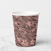 Abstracte zebra tijgerleerbloemen papieren bekers (Achterkant)