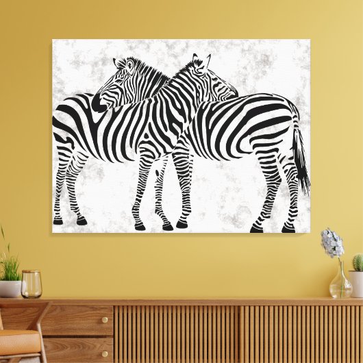 Abstracte Zebras Canvas Afdruk (Insitu (Woonkamer))