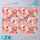 Abstracte zebra's in het roze tissuepapier (Craft)