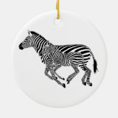 Abstracte Zebra's Moeder en Kind Keramisch Ornament (Achterkant)