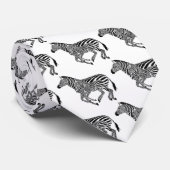 Abstracte Zebra's Moeder en Kind Stropdas (Opgerold)