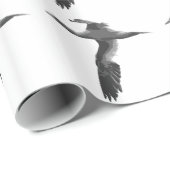 Abstracte Zeeen vogels Cadeaupapier (Rol Hoek)