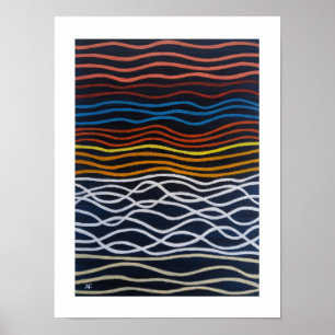 Abstracte Zeegezicht Schilderij door Alfred Fox Poster