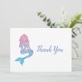 Abstracte zeemeermin bedankkaart (Staand voorkant)