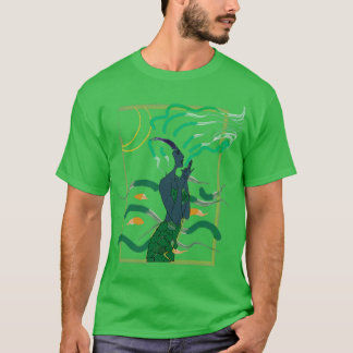 Abstracte zeemeermin voor Waterverf T-shirt