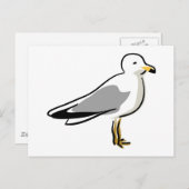 Abstracte zeemeeuw briefkaart (Voorkant / Achterkant)