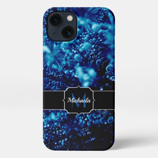Abstracte zeepbellen Monogram iPhone Hoesje (Achterkant)