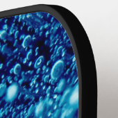 Abstracte zeepbellen Monogram Pickleball Paddle (Links Detail)