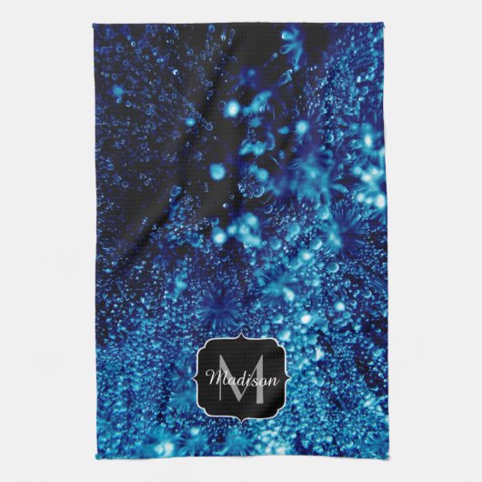 Abstracte zeepbellen Monogram Theedoek (Verticaal)