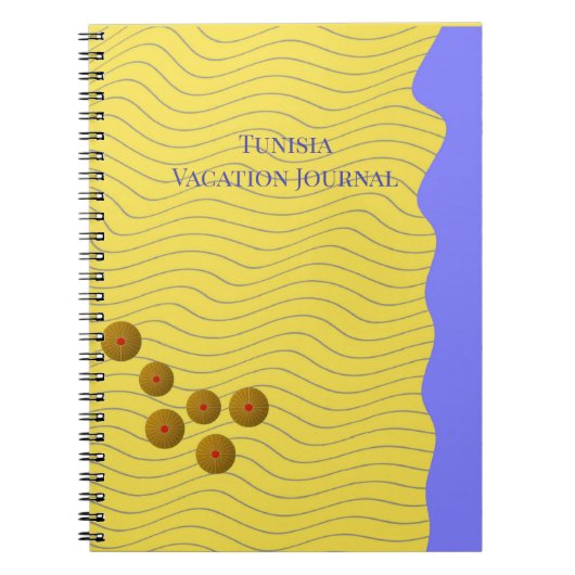 Abstracte zeeschelpen op de kustlijn notitieboek (Voorkant)